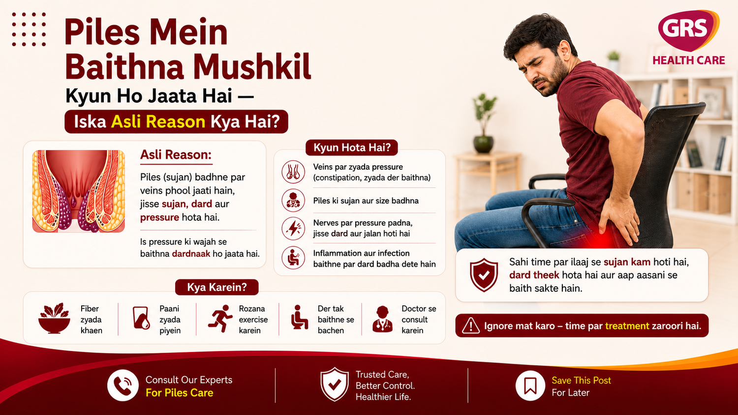 Piles Mein Baithna Mushkil Kyun Ho Jaata Hai — Iska Asli Reason Kya Hai?