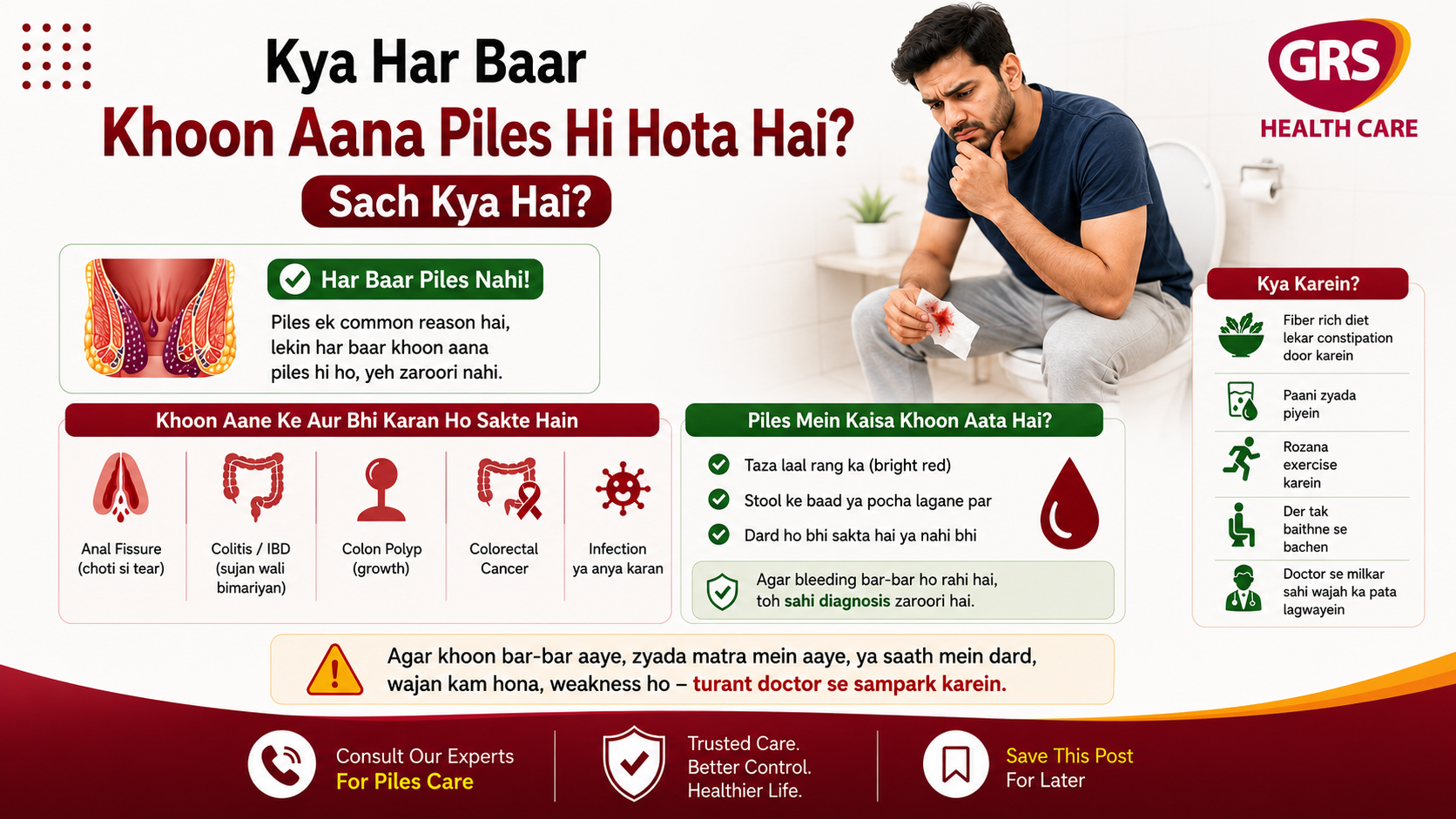 Kya Har Baar Khoon Aana Piles Hi Hota Hai? Sach Kya Hai?