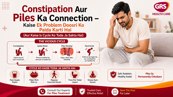 Constipation Aur Piles Ka Connection – Kaise Ek Problem Doosri Ko Paida Karti Hai