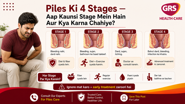 Piles Ki 4 Stages — Aap Kaunsi Stage Mein Hain Aur Kya Karna Chahiye?