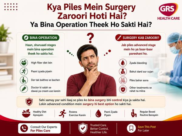 Kya Piles Mein Surgery Zaroori Hoti Hai? Ya Bina Operation Theek Ho Sakti Hai?