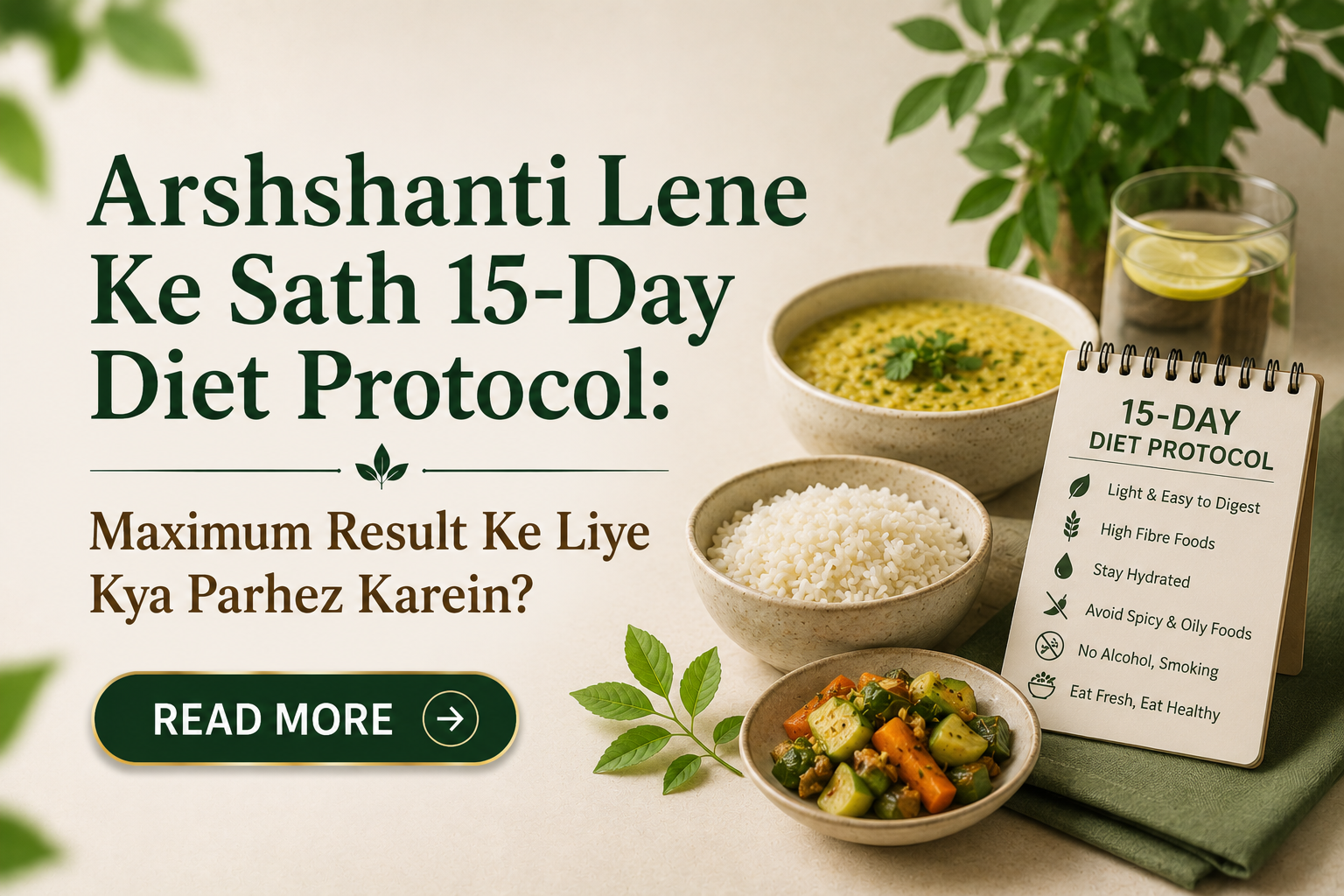 Arshshanti Lene Ke Sath 15-Day Diet Protocol: Maximum Result Ke Liye Kya Parhez Karein?
