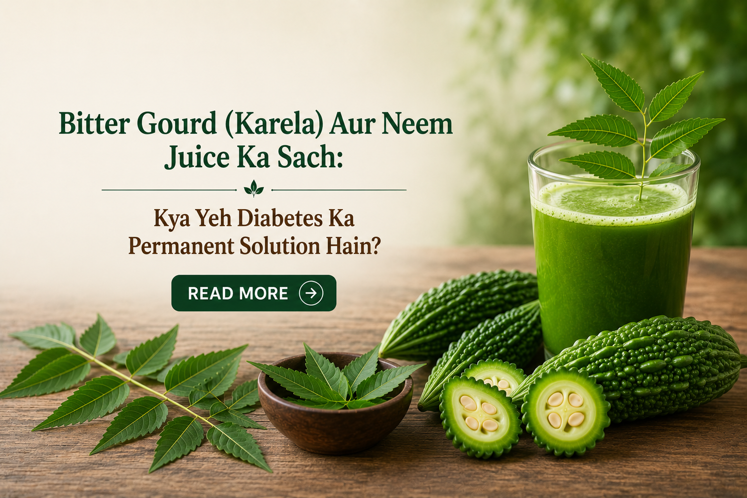 Bitter Gourd (Karela) Aur Neem Juice Ka Sach: Kya Yeh Diabetes Ka Permanent Solution Hain?