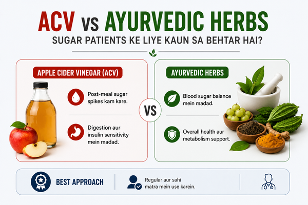 Apple Cider Vinegar (ACV) vs Ayurvedic Herbs: Sugar Patients Ke Liye Kaun Sa Behtar Hai?